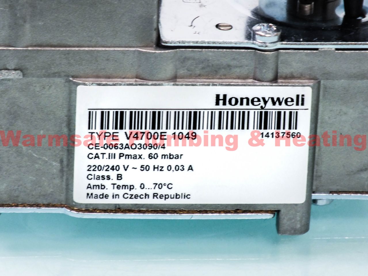 Honeywell V4700E1049U Gas Valve 240v