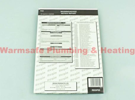 regin regp55x warning notice pad and stickers